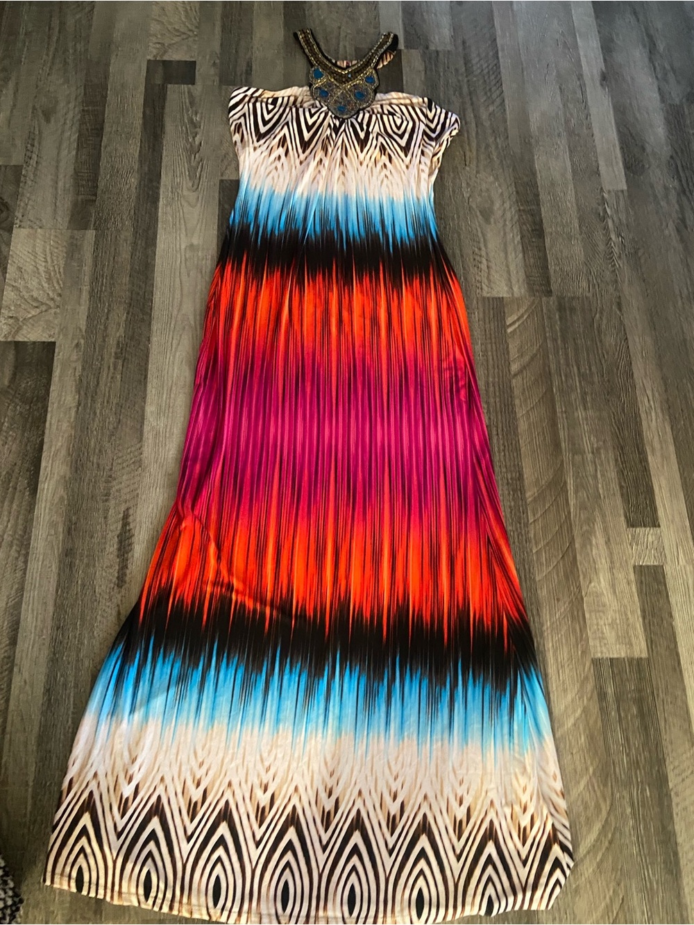 Venus Halter Maxi Dress - Vibrant Ombre